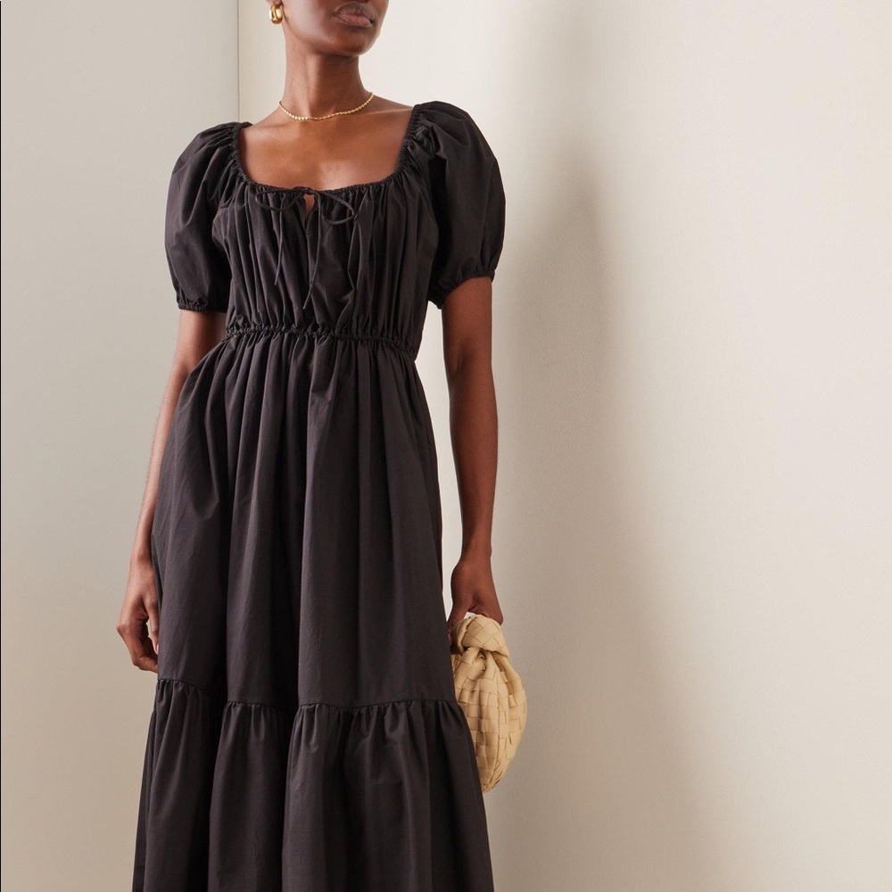 NWT Matteau Drawcord Midi Dress in black